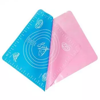 Силиконовый коврик для выпечки, раскатанный кондитерский коврик, большой антипригарный коврик для помадки, термостойкий коврик для обеденного стола синий