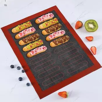 Силиконовый коврик для выпечки с антипригарным покрытием, вкладыш для духовки, инструмент для выпечки, кухонные принадлежности для выпечки, хлеба, печенья, аксессуары красный