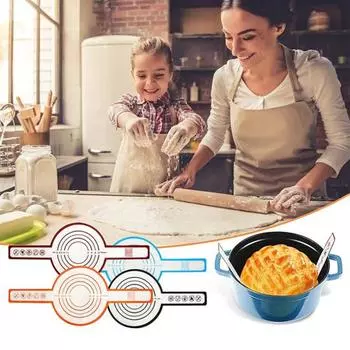 Силиконовый коврик для выпечки с антипригарным покрытием, легко чистящийся коврик для замешивания теста, устойчивый к высоким температурам, держатель кастрюли для духовки с длинными ручками A оранжевый