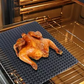 Силиконовый коврик для выпечки с антипригарным покрытием, многоразовый коврик для приготовления пищи в форме пирамиды, барбекю с решеткой для фильтрации масла красный