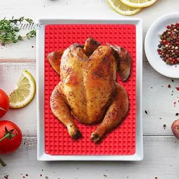 Силиконовый коврик для выпечки с антипригарным покрытием, многоразовый коврик для приготовления пищи в форме пирамиды, барбекю с решеткой, фильтрующий масло коврик для выпечки, многоцелевой аксессуар для выпечки чёрный