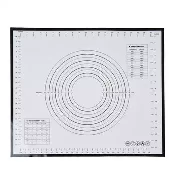 Силиконовый коврик для выпечки, силиконовый коврик для выпечки, раскатывания теста для пирогов, пиццы, печенья, черного цвета L чёрный