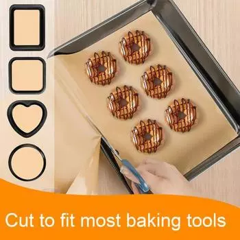 Силиконовый коврик для выпечки, термостойкий, не допускающий пригорания, коврик для выпечки без резки, нескользящий коврик для теста, рулон для духовки, фритюрницы, подложки для сублимационной сушилки, пищевой кухни S