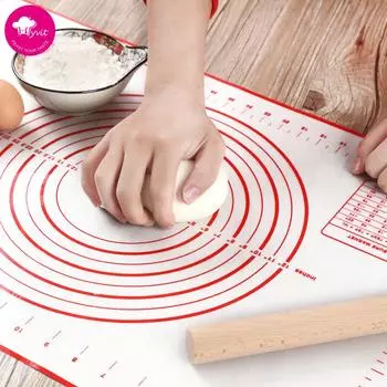 Силиконовый коврик для выпечки, тестомес для пиццы, кондитерские кухонные гаджеты, инструменты для приготовления пищи, посуда, формы для выпечки, аксессуары для замешивания, лот 29x26cm чёрный