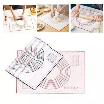 Силиконовый коврик для замешивания, антипригарный силиконовый коврик для теста, тесто для пиццы, противень для выпечки, раскатка теста для помадки, коврик для теста, вкладыш для духовки 29X26cm чёрный