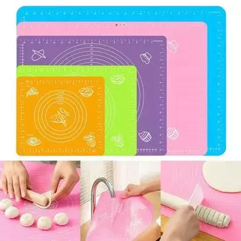 Силиконовый коврик для замешивания теста Коврик для выпечки Подушечки для теста Скользящие роликовые поверхности для выпечки и накладки для поверхностей Инструменты Простыни Аксессуары
