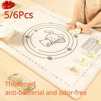 Силиконовый коврик для замешивания Zackoo, пищевой, утолщенный, большой, бытовой, панельный, подложка для раскатывания теста, коврик для пельменей, пластиковая разделочная доска