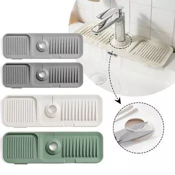 Силиконовый коврик для защиты от брызг смесителя, коврик для ванной и кухни, водонепроницаемый коврик для слива M