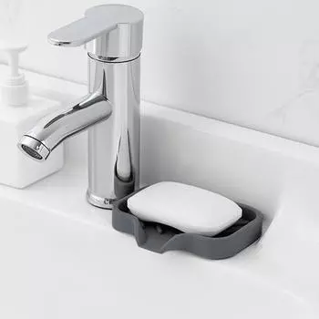 Силиконовый коврик для защиты от брызг смесителя для кухонной раковины, коврик для защиты от брызг, губка, полка для слива, столешница, мыльница для ванной, кухонные гаджеты S серый