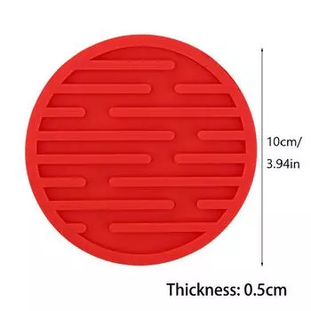 Силиконовый коврик, термостойкий коврик для чашек, подставки, круглые нескользящие столовые приборы, инструменты чёрный