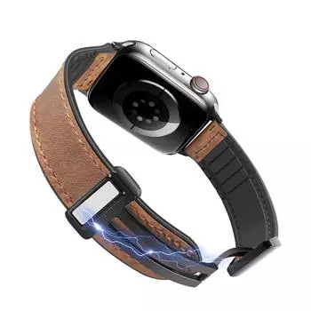 Силиконовый+кожаный ремешок для Apple Watch Band 49 мм 44 мм 45 мм 42 мм 40 мм 41 мм 38 мм Аксессуары Браслет для iWatch Ultra Series 9 8 7 SE 6 5 4 38/40/41mm