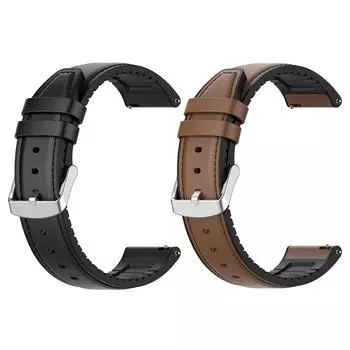 Силиконовый кожаный ремешок для Samsung Galaxy Watch 3 45 мм Amazfit GTR 2