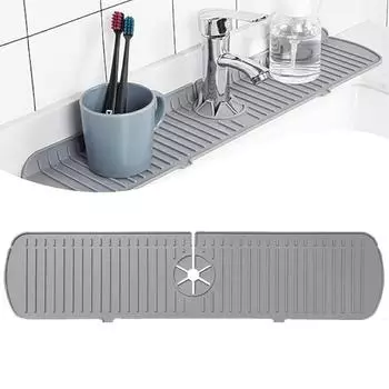 Силиконовый кран брызговик многоцелевой ванной мыло хранения наклонный дизайн для быстрого слива кухонный складной дренажный коврик