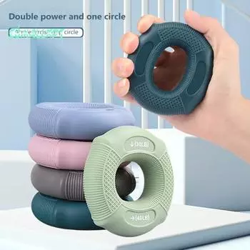 Силиконовый круг для захвата с выпуклым углом - укрепляет мышцы рук, улучшает силу захвата, снижает компрессию тренажера для тренировки силы захвата рук темно-серого