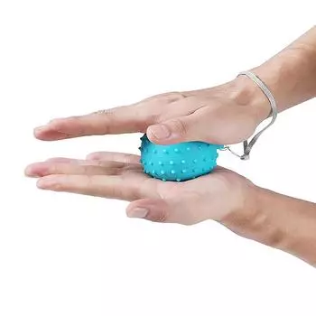 Силиконовый круглый мяч для расслабления мышц рук, реабилитационный тренировочный мяч, силиконовое устройство для захвата, силиконовый массажный мяч синий