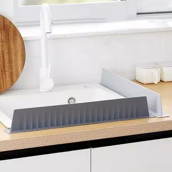 Силиконовый кухонный брызгозащитный экран для кухонной столешницы, многоразовый, повышающий уровень, водоотражательная пластина, защитный экран для раковины темно-серого