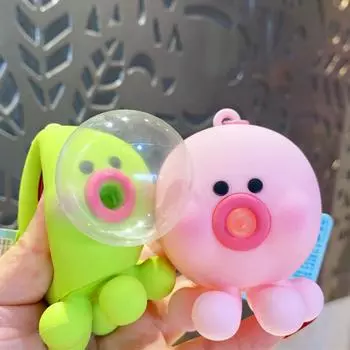 Силиконовый кулон в виде осьминога Blow Bubble, сжимающий осьминог, брелок для ключей от машины, аксессуары random 1pc