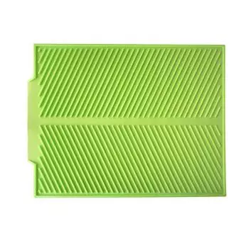 Силиконовый квадратный коврик для сушки посуды, термостойкий коврик для сушки посуды, посудомоечная машина, прочная подушка, коврик для столовой посуды, столовый коврик L зелёный