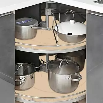 Силиконовый ленивый Susan полка защитный коврик для шкафа нескользящий термозащитный коврик для двух серый