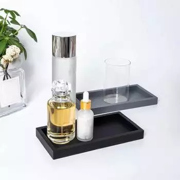 Силиконовый лоток для хранения, экологически чистый, без запаха, небьющийся, широко используемый держатель для мыла, парфюма, лоток для хранения на столешнице S