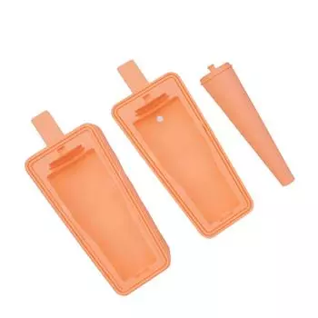 Силиконовый лоток для кубиков льда Легко извлекается Безопасный для посудомоечной машины Форма для приготовления льда для домашних вечеринок и пикников на открытом воздухе Кухонный инструмент оранжевый