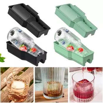 Силиконовый лоток для кубиков льда с крышкой для стаканов на 20 40 унций. Конструкция полого цилиндра. Съемная крышка. Многоразовая большая форма для кубиков льда для коктейлей, виски, кофе. розовый