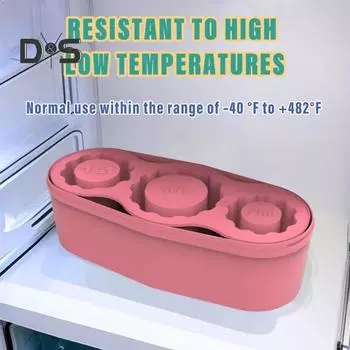 Силиконовый лоток для кубиков льда с крышкой для стакана, плотно прилегающая цилиндрическая форма, морозильная камера, форма для кубиков льда, сок, виски, коктейль, машина для изготовления кубиков льда на 20-40 унций розовый