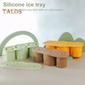 Силиконовый лоток для кубиков льда с крышкой для стакана на 20–40 унций, полый цилиндр, форма для льда, легкосъемный многоразовый льдогенератор для охлаждения виски, коктейлей, напитков светло-зеленый