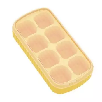 Силиконовый лоток для кубиков льда с крышкой. Идеальные коктейли без BPA и виски. розовый