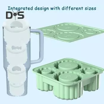 Силиконовый лоток для кубиков льда с крышкой для стакана объемом 20-40 унций, легко вращающиеся формы для кубиков льда, герметичный, не содержащий бисфенол-А, генератор льда для напитков