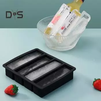 Силиконовый лоток для льда, эластичный, холодостойкий, практичный, легко демонтируемый, форма для изготовления льда жёлтый