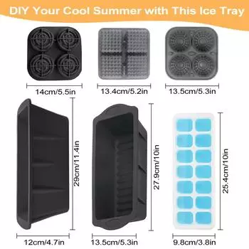 Силиконовый лоток для льда Leeseph, забавные формы для льда виски, многоразовые инструменты для кубиков льда, коктейлей, виски, бренди, напитков