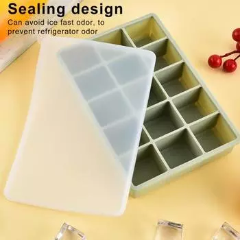 Силиконовый лоток для льда с крышкой, 15/24 ячейки, легко вынимается, не содержит бисфенол А, летний холодильник, пресс-форма для приготовления коктейлей и виски, льдогенератор, кухонные принадлежности 24Grid фиолетовый