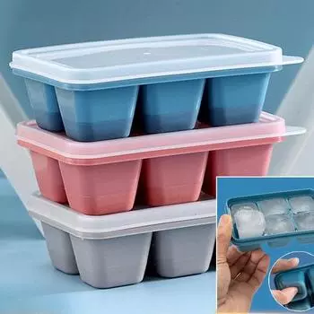 Силиконовый лоток для льда, самодельный ледяной шар с крышкой, артефакт, квадратный морозильник, домашний холодильник, форма для замороженных кубиков льда