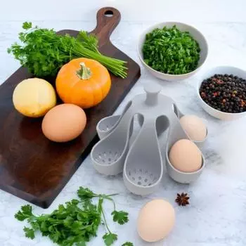 Силиконовый лоток для варки яиц Yousheng с 4/6 отверстиями, термостойкий, для быстрого приготовления, с ручкой, не допускающей ожогов, легко моющийся держатель для яиц 4Grid