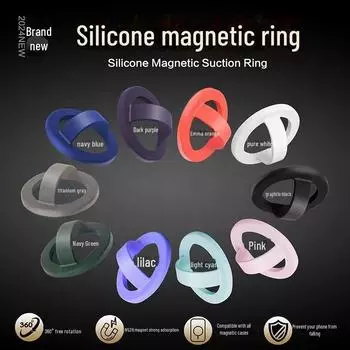 Силиконовый магнитный держатель и подставка для телефона Apple с пряжкой-кольцом
