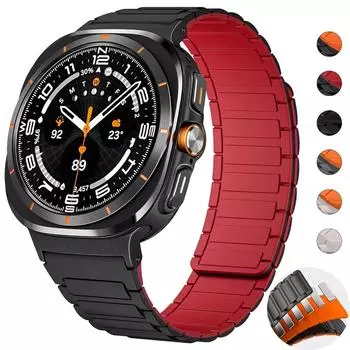 Силиконовый магнитный ремешок для Sansung Galaxy Watch 7 Ultra 47 мм, браслет-петля для Sansung Galaxy Watch Ultra 47 мм, быстрый браслет без зазоров Galaxy Watch 7 Ultra