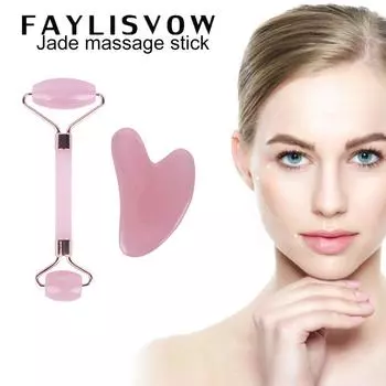 Силиконовый массажер для лица Роликовый инструмент для красоты и здоровья лица set розовый