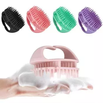 Силиконовый массажер для волос и кожи головы, щетка для шампуня, расческа для душа, отшелушивание, удаление перхоти