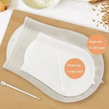 Силиконовый мешок для замеса, многоразовый пищевой многофункциональный смеситель для раскатывания теста, хлеба, кондитерских изделий, кухонный инструмент для выпечки S