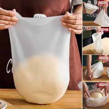 Силиконовый мешок для замешивания теста Силиконовый мешок для теста пищевого класса 1 pc белый