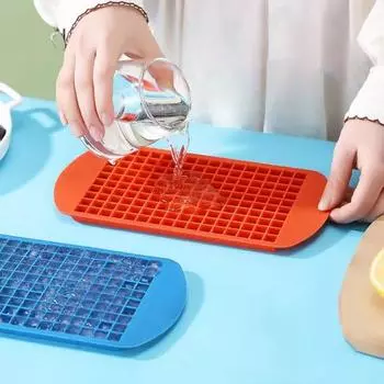 Силиконовый мини-лоток для льда 160 маленьких кубиков кубиков льда для визуального восприятия Быстрая заморозка Легкое удаление льда Идеальный инструмент для самостоятельного изготовления кофейный