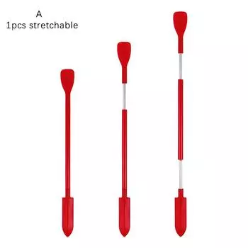 Силиконовый мини-шпатель, скребок, наконечник, длинная косметическая ложка с двойной головкой