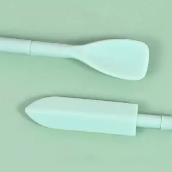 Силиконовый мини-шпатель, скребок, наконечник, длинная косметическая ложка с двойной головкой