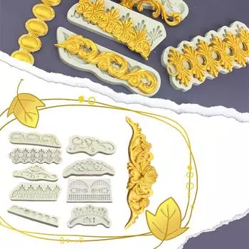 Силиконовый мир DIY Силиконовая форма для выпечки помадки, форма для украшения края торта с сахаром, форма для тотема, рельефная форма из драгоценных камней One Size
