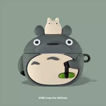 Силиконовый мягкий чехол Apple Briquette Miyazaki AirPods 4 Chinchilla](Send hook)