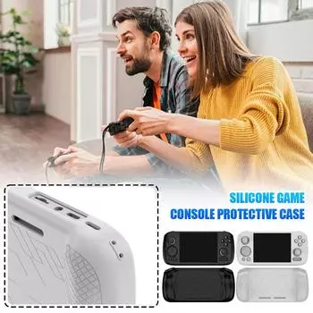 Силиконовый мягкий чехол для игровой консоли ANBERNIC RG 406H защитный игровой чехол противоударный консоль S M8F4 White-1set