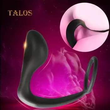 Силиконовый мужской массажер простаты P-spot, анальная пробка, кольцо для пениса, мастурбатор, мужская секс-игрушка