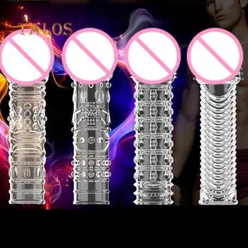 Силиконовый мужской удлинитель пениса, удлинитель рукава для оргазма, увеличитель длины обхвата члена, секс-игрушки для мужчин 3#