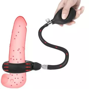 Силиконовый надувной бондаж кольцо для пениса расширение кольцо для захвата спермы тренировочный мастурбатор секс-игрушки клетка для пениса